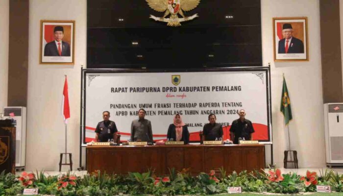 Rapat Paripurna DPRD Pemalang, Sejumlah Fraksi Menanyakan Penurunan Anggaran