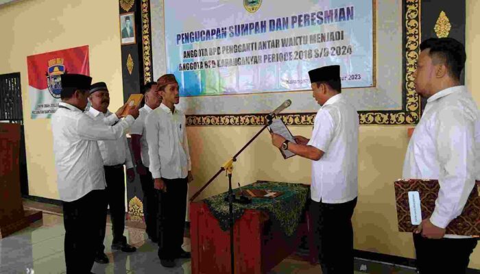 Syaiful Kirom, Anggota BPD PAW Karanganyar Periode 2018-2024 Resmi Dilantik