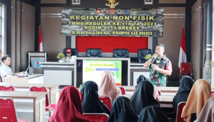 Sosialisasi Rekrutmen TNI-AD di Non Fisik TMMD Reguler 118 Brebes