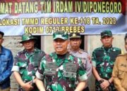 Irdam IV Diponegoro Cek Pekerjaan TMMD Reguler di Desa Kaliloka Brebes
