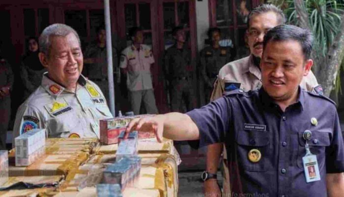 Satpol PP Pemalang Berhasil Sita Ratusan Ribu Batang Rokok Ilegal