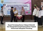 Lantik 81 Pejabat, Bupati Pemalang Berpesan ,” Tunjukkan Dedikasi Dan Akhlak Yang Baik,”