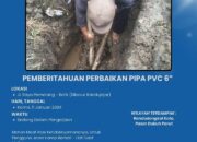 PDAM Tirta Mulia Lakukan Perbaikan Pipa PVC di Wilayah Randudongkal