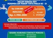 HUT Ke – 31, PDAM Tirta Mulia Pemalang Gelar Promo Pemasangan Sambungan Baru
