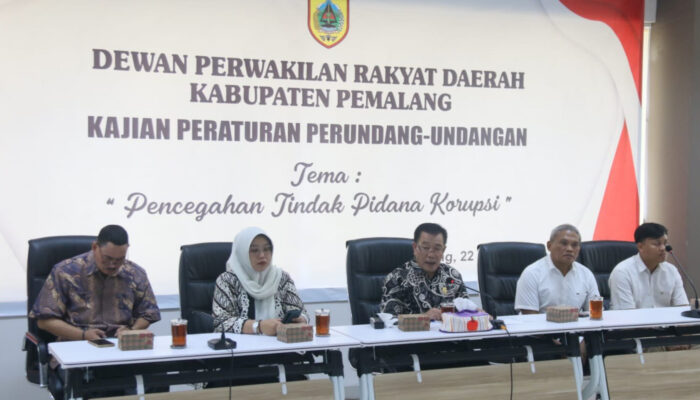 DPRD Pemalang Gelar Kajian Peraturan Perundang-undangan Pencegahan Korupsi