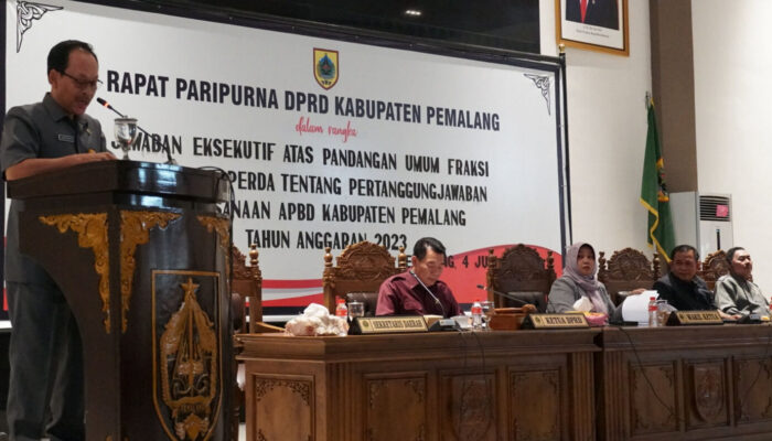 DPRD Pemalang Gelar Rapat Paripurna Jawaban Eksekutif Pelaksanaan APBD 2023