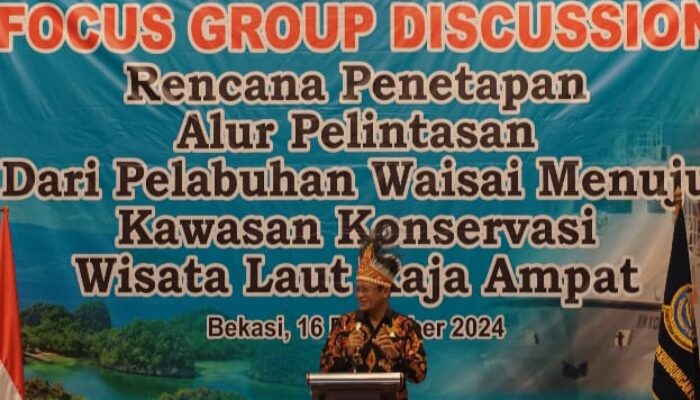 Disnav Tipe A Kelas I Sorong Selenggarakan FGD Rencana Penetapan Tiga Alur Pelayaran di Kawasan Konservasi Kabupaten Raja Ampat