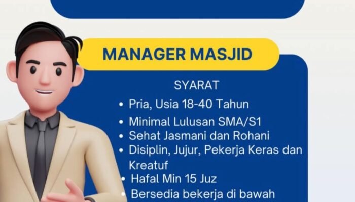 H. Isro Abdilah Membuka Lowongan Pekerjaan Untuk Pengurus Masjid