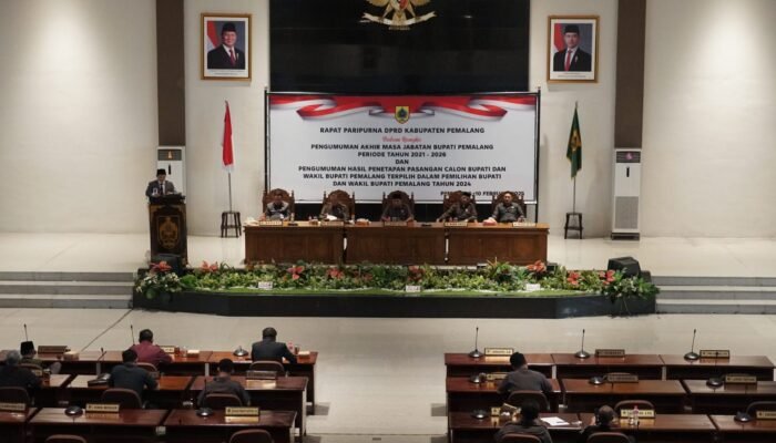 DPRD Gelar Rapat paripurna, Umumkan Masa Akhir Jabatan Bupati dan Tetapkan Anom Widiyantoro dan Nurkholes Sebagai Bupati dan Wakil Bupati Pemalang Terpilih 