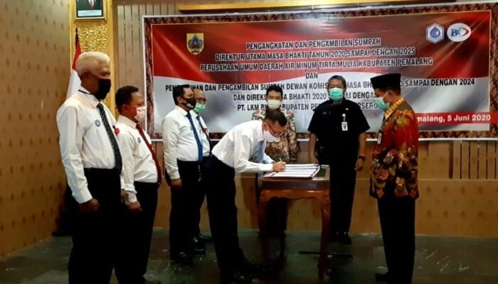 Slamet Efendi Resmi Jabat Direktur Perumda Tirta Mulia Pemalang