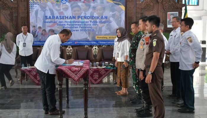 Pemkab Pemalang Gelar Sarasehan dan Teken Pakta Integritas, Wujudkan Penerimaan Murid Baru yang Bersih dan Adil