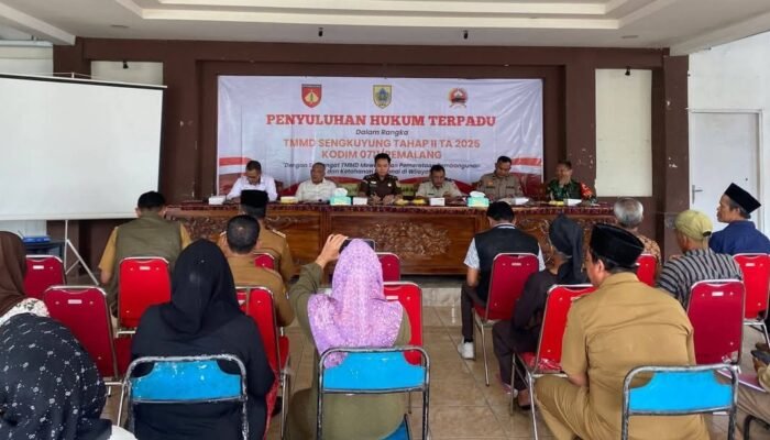 TMMD Sengkuyung II Kodim 0711/Pemalang Gelar Penyuluhan Hukum Terpadu di Desa Bulakan