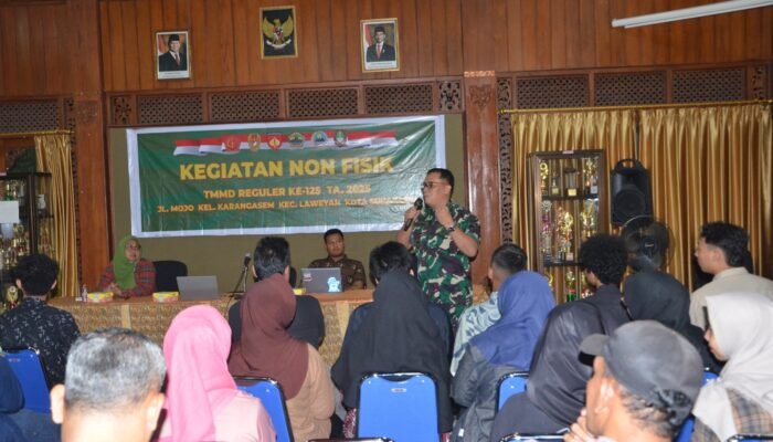 Sasaran Non Fisik, Wadansatgas TMMD Reguler Ke-125 Kodim 0735 Surakarta Berikan Materi Wasbang Dan Bela Negara
