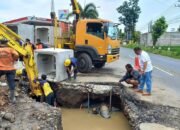 Ada Proyek Bina Marga Propinsi, PDAM Tirta Mulia Kerja Ekstra Pindahkan Pipa Transmisi