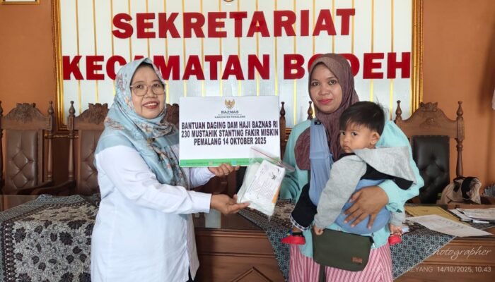 Baznas Pemalang Salurkan Ratusan Paket Daging Siap Santap dari Dam Haji 2025