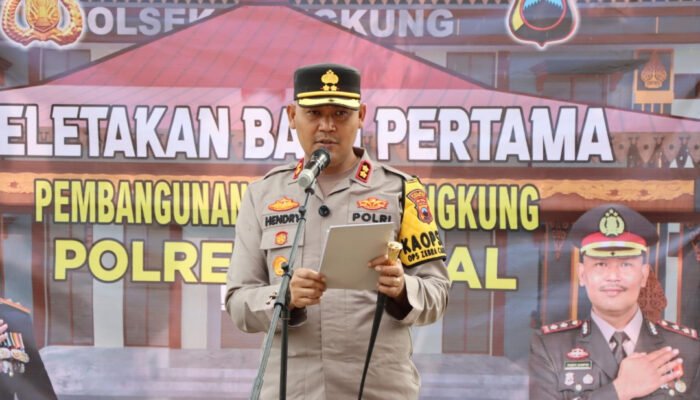 Pembangunan Mapolsek Kangkung, Kapolres Kendal: Ini Tentang Membangun Kepercayaan