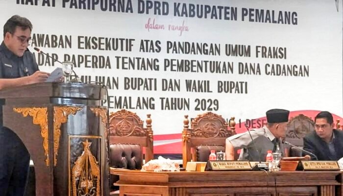 DPRD Pemalang Gelar Paripurna Jawab Pandangan Fraksi soal Dana Cadangan Pilkada 2029
