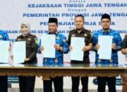 Bupati Pemalang Hadiri Penandatanganan MoU Pidana Kerja Sosial Di Semarang
