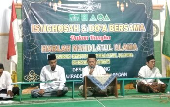 Harlah NU ke-103 di Desa Kemplong Berjalan Semarak, Meski Sebelumnya Diguyur Hujan.