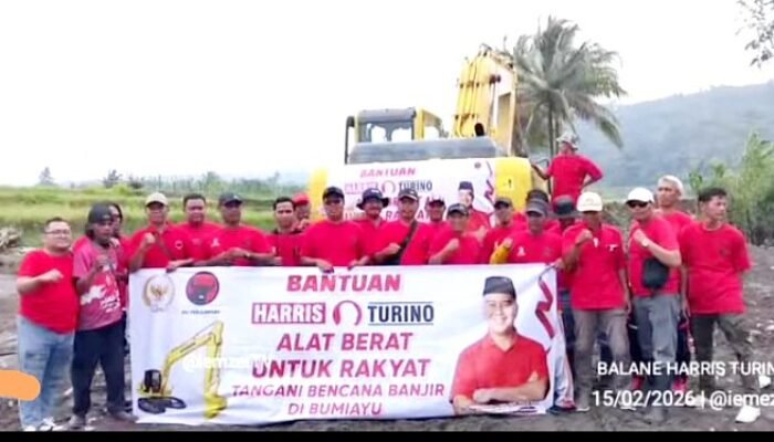 PDI Perjuangan Bersama Balane Harris Turino Bergerak Cepat, Bantu Pengerukan Sungai Kali Keruh dan Distribusi Air Bersih