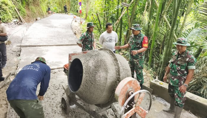 Dandim 0709/Kebumen Tinjau Pelaksanaan TMMD Reguler Ke 127 Di Desa Somagede