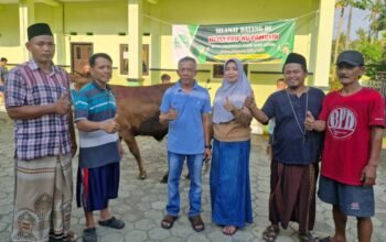 MANTAB! Kades Pamutih Salurkan 2 Sapi dan 8 Kambing Kurban Untuk Warga Desa Pamutih