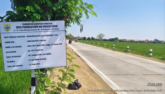 Akses Antardesa Makin Mulus, Pemkab Pemalang Kucurkan Rp3,9 Miliar untuk Rabat Beton Jalan Kebondalem–Caur