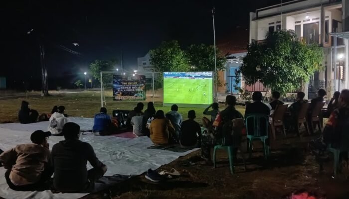 Kodim Pemalang Nobar Argentina vs England di Pemalang, TNI-Warga Bersatu