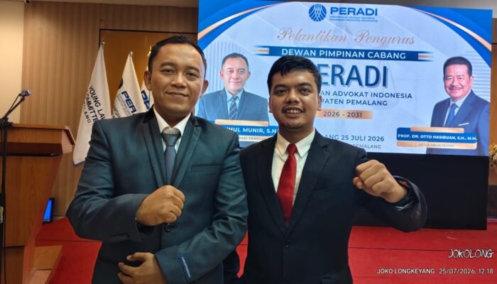 Resmi Dilantik, Misbahul Munir Ketua DPC Peradi Pemalang Tegaskan Komitmen Layanan Hukum Gratis dan Stop Flexing