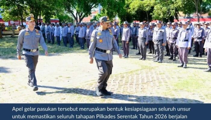 Satlinmas Pemalanh Dilantik Bupati Siap Kawal Pilkades Serentak