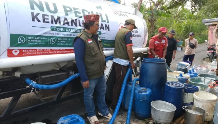 Gerak Cepat! NU Peduli Pemalang Kirim Puluhan Ribu Liter Air Bersih ke Warga Terdampak Kekeringan