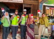 Semarakkan HUT RI Ke-81,Polisi Bagikan Ribuan Bendera Merah Putih
