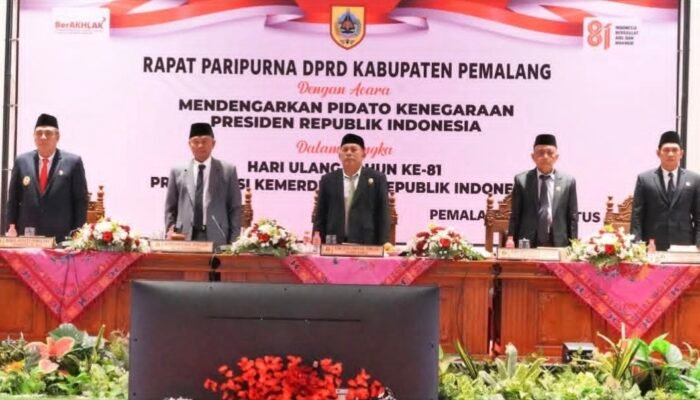 Khidmat! DPRD Pemalang Gelar Paripurna Istimewa Dengar Pidato Kenegaraan HUT ke-81 RI