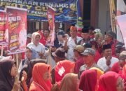 Lautan Warga Berseragam Merah Bersholawat Warnai Pendaftaran Usup Sumanang ke Balai Desa Taman Pemalang