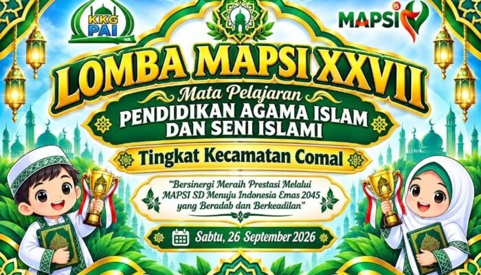 Camat Comal Muchammad Maksum Berikan Semangat Lomba MAPSI XXVII di SD Muhammadiyah 1 Comal.