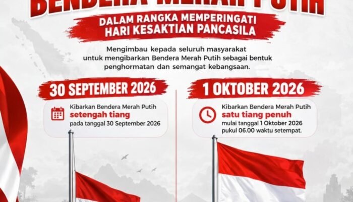 Peringati Hari Kesaktian Pancasila, Warga Comal Diimbau Kibarkan Bendera Merah Putih