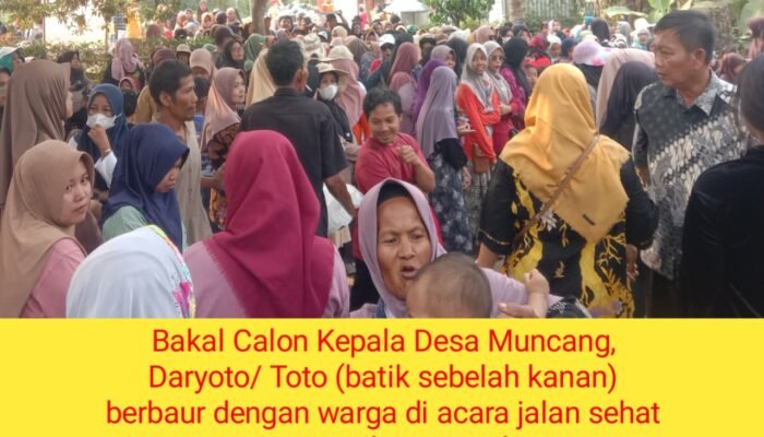 Peringati Hari Batik Nasional, Balon Kades Muncang Pemalang Daryoto Gelar Jalan Sehat dan Sarasehan Warga
